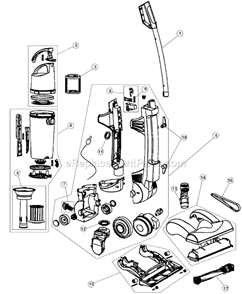 Part Location Diagram of 2LO1103000 Dirt Devil Dirt Cup Assembly With Air Filter